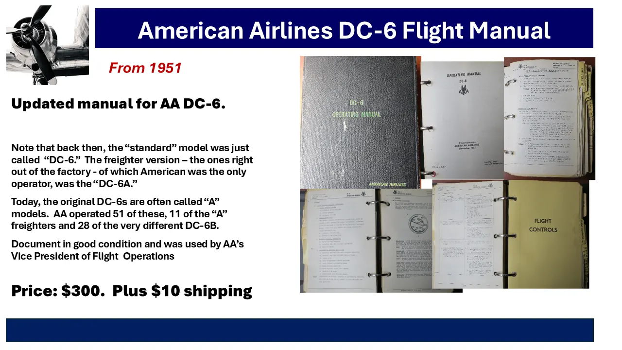 American Airlines DC-6 Flight Manual